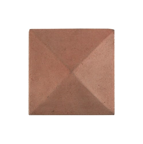 Brass Elegans 34PT-RC Antique Red Copper Backsplash 4 x 4 Pyramid Series Range Hood Backsplash Tile