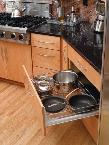Rev-A-Shelf 5389-33CR Chrome / Crominox Base Cabinet 5389 Series Pull Out Cookware Organizer for 36 Base Cabinets
