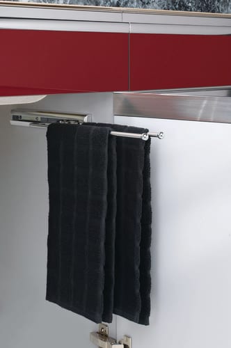 Rev-A-Shelf 563-51-C Chrome Base Cabinet 563 Series 2 Prong Towel Bar with 12 Slides